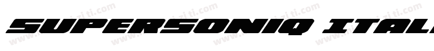 SuperSoniq Italic字体转换